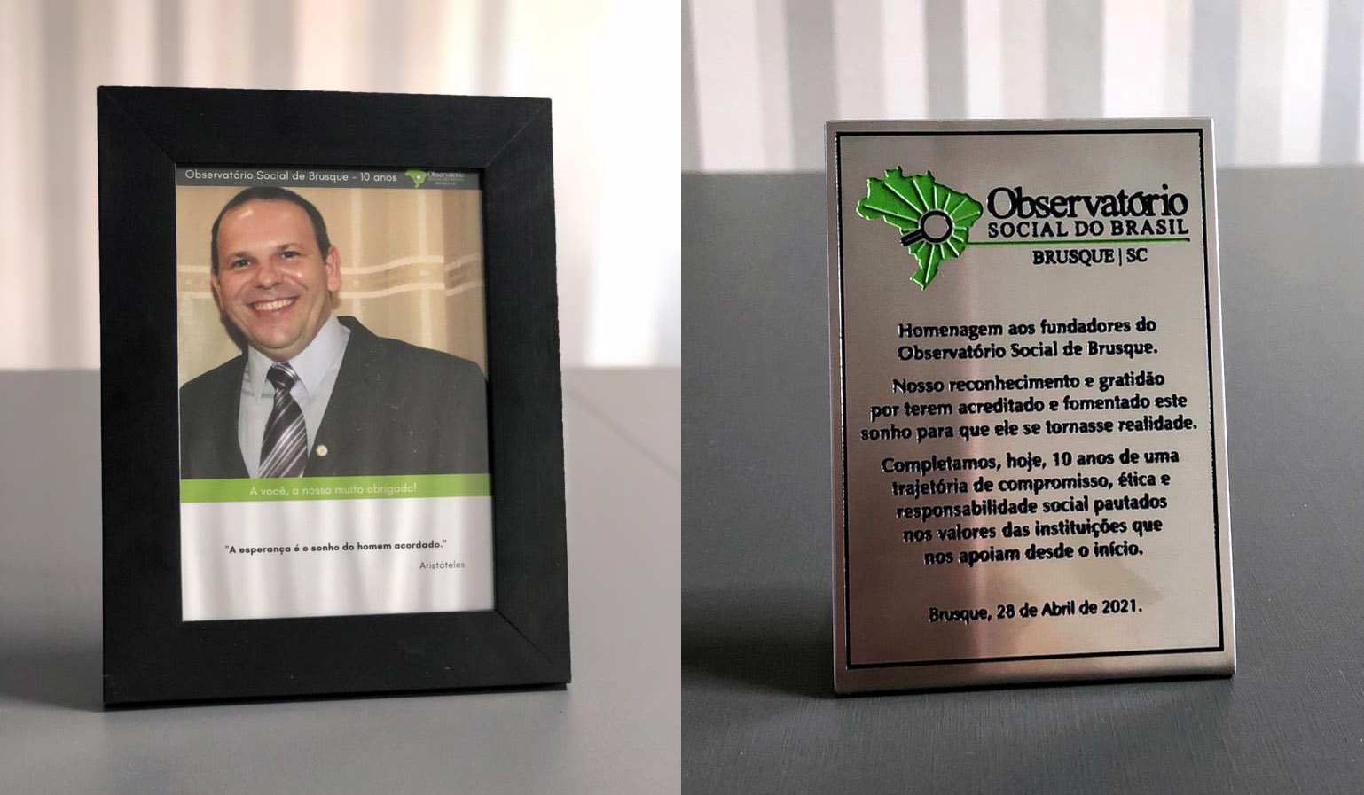 Observatório Social de Brusque completa 10 anos e homenageia Pedro Hoffmann